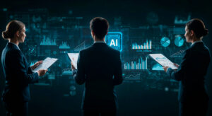 Executive reviewing AI search visibility across multiple search platforms